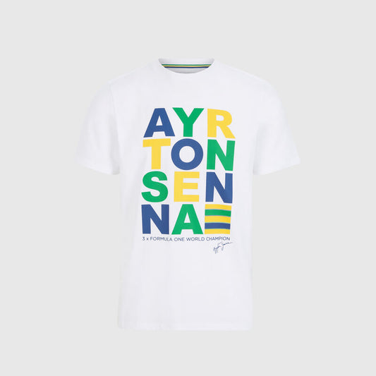 Ayrton Senna Stripe Graphic T-shirt